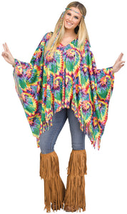 Hippie Tie Dye Poncho (FW90421)